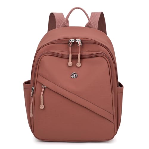 YANAER Mini Backpack Purse for Women Small Nylon Cute Light Weight Fashion Daypack for Work Travel Daily Backpack (Caramel) - color: Caramel