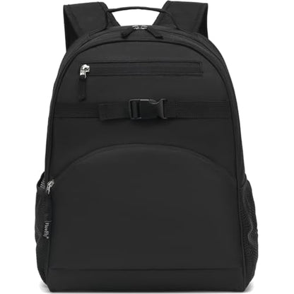 FlowFly Kids Backpack for Toddler Boys Girls, Simple Lightweight Bookbag for Daycare Kindergarten Elementary School Travel, Small Modern Bag (Large, Black) - color: Black, style: Kids Large: 17l