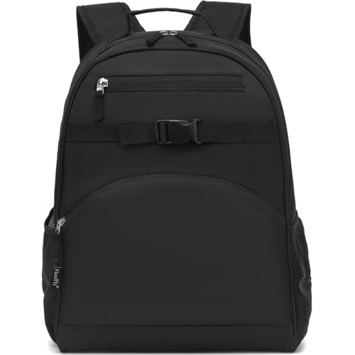 FlowFly Kids Backpack for Toddler Boys Girls, Simple Lightweight Bookbag for Daycare Kindergarten Elementary School Travel, Small Modern Bag (Large, Black) - color: Black, style: Kids Large: 17l