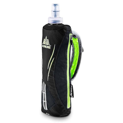 TRIWONDER Handheld Water Bottle for Running, Quick Grip Chill 17 oz Handheld Soft Water Bottle with Hand Strap Hydration Pack, BPA Sport Soft Flask (Black) - color: A-Black 500ml Handheld Bottle