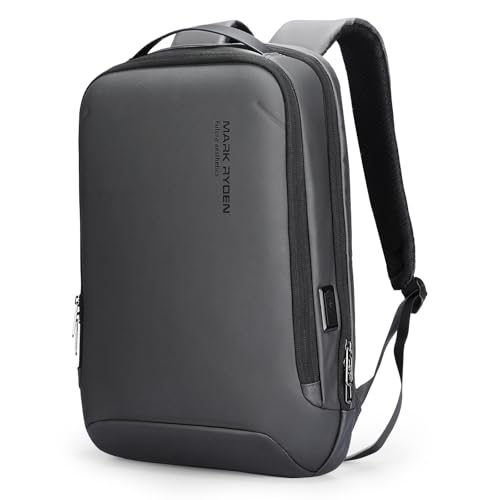 MARK RYDEN Slim Laptop Backpack for Men, High Tech Backpack with Scratch Resistant Shell and USB Charging Port, Waterproof Business Backpack Ideal for Working, Commuting, Daily (20L for 15.6" Laptop) - color: Graphite Gray, size: 20L - 15.6" Laptop
