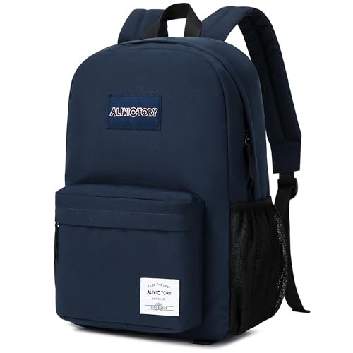 AO ALI VICTORY Backpack for Women Men 17 Inch Laptop Back Pack Large College Bookbag Kids Elementary Middle High School Bag for Girls Boys Teens Students Travel Work Backpacks Casual Daypack Blue - color: Blue