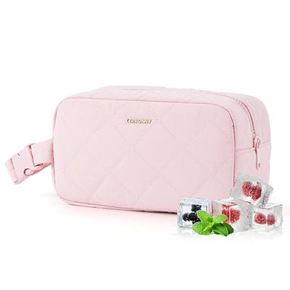 Small Cooler Bag Freezable Lunch Bag for Work School Travel,Small Lunch Bag,insulated snack bag,Mini Cooler,Lunch bag small Fit For Yogurt（Light Pink ） - color: S-Light Pink