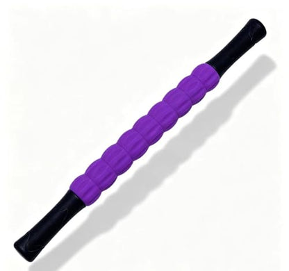 Muscle Roller Stick - A Full-Body Massage Roller that Can Relieve Muscle Soreness, Cramps and Tension After Exercise. It is a Handheld Physical Therapy and Recovery Tool（Black and Purple） - color: Purple