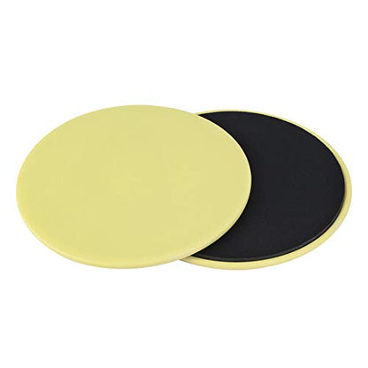 Sliders For Working Out, Workout Sliding Discs 2PCS Lightweight Full Body Workout Equipment Exercise Core Sliders, For Home & Gym Use (Yellow)