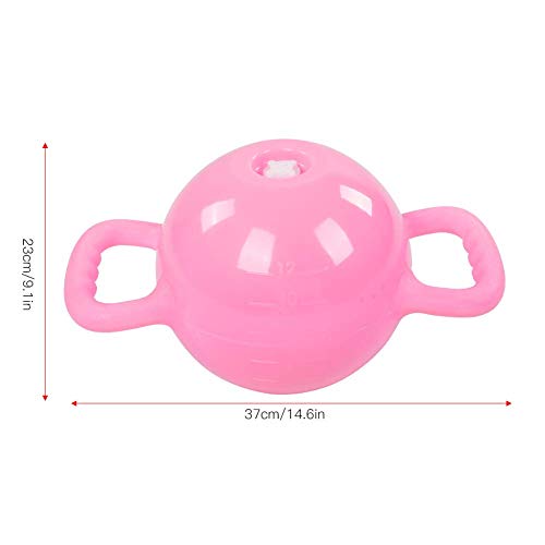 Water Filled Kettlebells, Adjustable Weight Fitness Equipment, Eco-Friendly PVC Kettlebell with Non-Slip Handle for Home Yoga Pilates Full Body Workout, 1.2-12 lb (Pink)