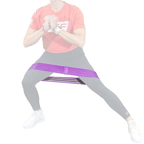 Serious Steel Fitness Hip and Glute Activation Band | Squat & Deadlift Warm-up Band for Hips and Glutes - color: Purple (Non-Slip - 15" Heavy)