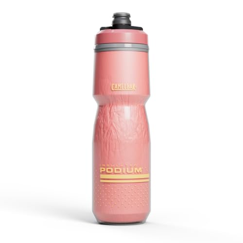 CamelBak Podium Chill Insulated Bike Squeeze Water Bottle, Cold Retention for Cycling, 24oz, Coral Sunset - color: Coral Sunset