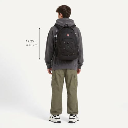 SwissGear 1186 Bungee Backpack, Black/Grey, 17-Inch - color: Black/Grey