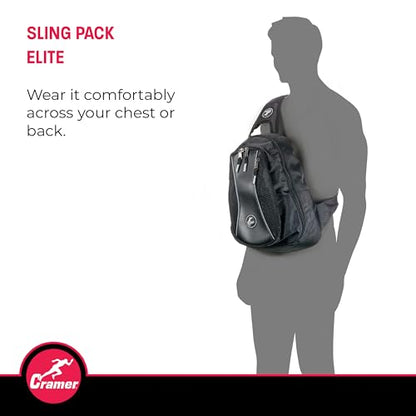 Cramer Sling Pack Elite, Small Athletic Trainer Bag for Carrying Supplies, Cross Body Travel Bag for for Trainers, Single Strap Organizing Backpack with Ample Storage and Easy Access - style: Elite
