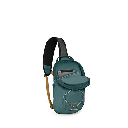 Osprey Quasar Shoulder Sling Bag - Everyday Crossbody Backpack with Laptop Sleeve, Bottle Pocket, & Phone Pocket, Torrent Blue Heather - color: Torrent Blue Heather