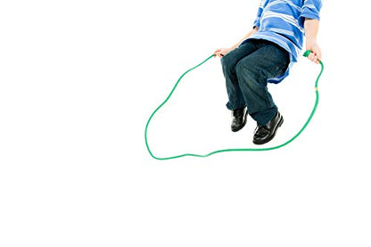 Just Jump It 8' Foot Single Jump Rope for Kids Women and Men - Active Outdoor Youth Fitness Excersing Equipment - Braided Nylon Gym Accessories - color: Blue Confetti