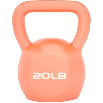 Kettlebell Weights Women's Fitness Shaping Kettle Bells, Gym Strength Training Dumbbell, Swing/Deadlift/Squat, Protect The Floor(Orange-20LB) - color: Orange-20lb