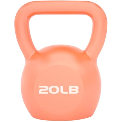 Kettlebell Weights Women's Fitness Shaping Kettle Bells, Gym Strength Training Dumbbell, Swing/Deadlift/Squat, Protect The Floor(Orange-20LB) - color: Orange-20lb