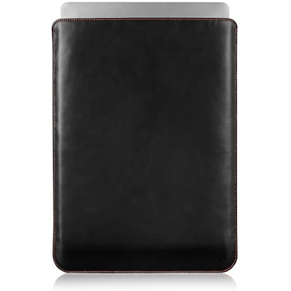 Casemade Real Leather Laptop Sleeve for MacBook Pro & Air Fits 13, 14, 15 & 16 Inch - Genuine Full Grain Leather with Soft Wool Lining (14-inch Pro M1/M2/M3/M4/M5) - color: Black, size: 14" Pro M1-M5