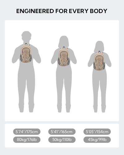 WATERFLY 12L Small Hiking Backpack: Day Pack Lightweight Travel Bag Camping Fitness Cycling Outdoor Sports Daypack For Women Men - color: Khaki