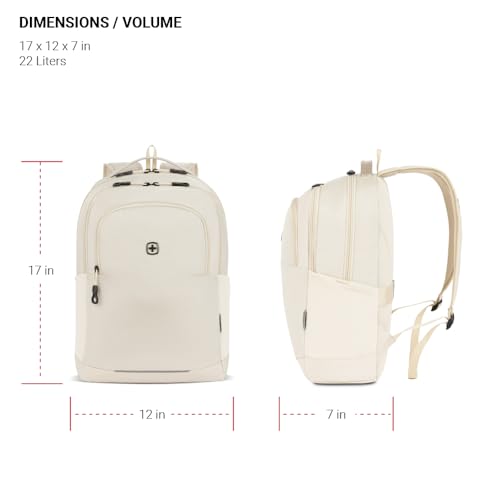 SwissGear Orientation Laptop Backpack, Sandshell, 17"x12"x7" - color: Sandshell, style: Orientation