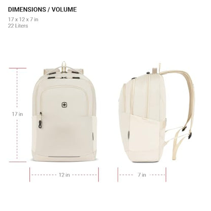 SwissGear Orientation Laptop Backpack, Sandshell, 17"x12"x7" - color: Sandshell, style: Orientation