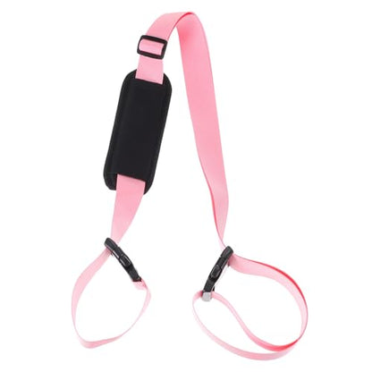 PATIKIL Pink Adjustable Beach Chair Straps, Shoulder Carrying Straps for Folding Chair Backpack - color: Pink