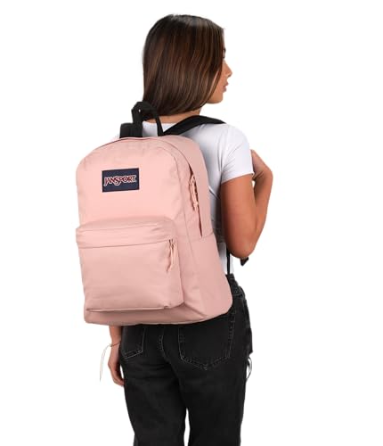JanSport Superbreak Backpack - Durable, Lightweight Premium Backpack, Misty Rose - color: Misty Rose