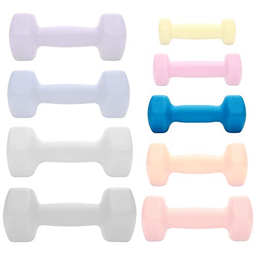 Philosophy Gym Set of 2 Neoprene Dumbbell Hand Weights, Hexagon Shape - style: Turquoise 3 lb Pair