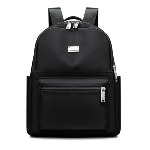 Backpack with Casual Aesthetic Daypack Simple Laptop Bag Waterproof Travel Rucksack for Women(Black A) - color: Black a