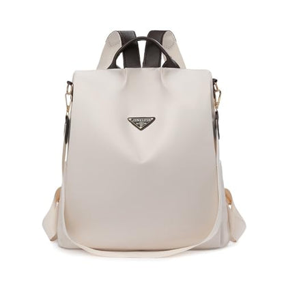 Multifunctional minimalist backpack, solid color versatile commuter backpack, casual handbag/shoulder bag(Off white) - color: Off-white
