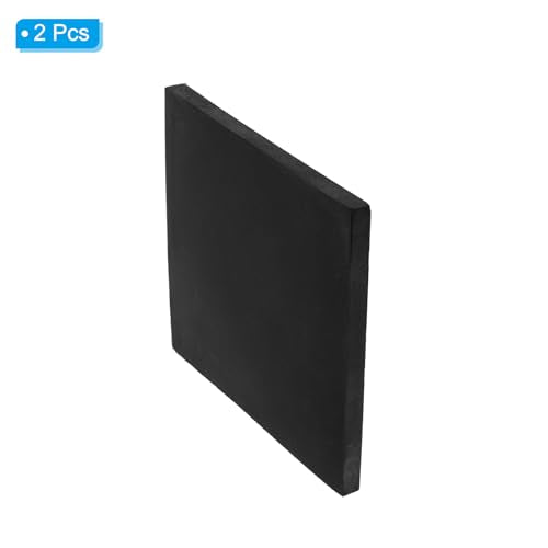 PATIKIL Rubber Anti-Vibration Pads, 2 Pcs Square Vibration Isolation Mats 6" x 6" x 0.4" for HVAC Air Conditioner Air Compressor Washer Dryer, Black - size: 6" x 6" x 0.4"