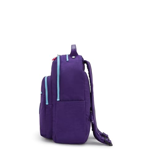 Kipling Women’s Seoul Small Tablet Backpack, Durable, Padded Shoulder Straps with Tablet Sleeve, VIP Purple - color: Vip Purple, size: 10''L x 13.75''H x 6.25''D