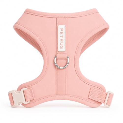 Premium No-Pull Dog Harness Soft Neoprene & Breathable Mesh Vest with Front & Back Clip D-Rings Adjustable Lightweight Walking Harness for Puppies, Small & Medium Dogs (Baby Pink, S) - color: Baby Pink, size: S: Neck=13.8-17.3''/Chest=16.1-21.3''