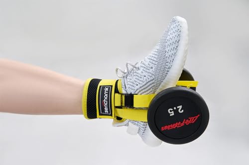 Adjustable Adjustable Feet Dumbbell Attachment,Feet Weight Lifting-Foot Weights for Exercise, Leg Extensions,Tibialis Trainer,Leg Lift Exercise Equipment - color: Style 1-Yellow 2pc