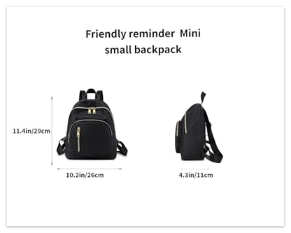 Women Mini Backpack Purse Water resistant Nylon Fashion College Bag Casual Daypack - color: Arm Green-1