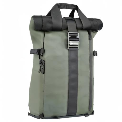 Besnfoto Camera Backpack for Photographer DSLR SLR Waterproof Camera Bag with Laptop Compartment Tripod Holder Roll Top Photographer Case for Hiking Traveling - color: Green