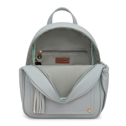 Montana West Mini Backpack Purse for Women Anti Theft Backpacks with Secured Zipper and Tassel - color: Mini Grey