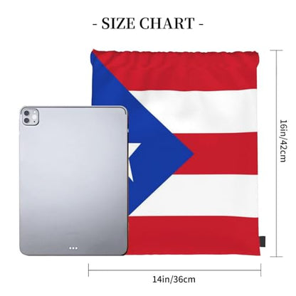 Puerto Rico Flag Drawstring Bag Sport Gym Backpack Beach Travel Sack Draw String Yoga Bag For Men Women - color: Puerto Rico Flag2