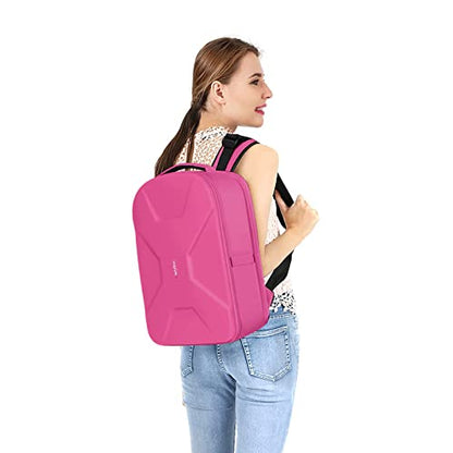 MOSISO Camera Backpack, DSLR/SLR/Mirrorless Photography Camera Bag 15-16 inch Waterproof Hardshell Case with Tripod Holder&Laptop Compartment Compatible with Canon/Nikon/Sony, Rose Red - color: Rose Red