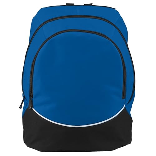 Augusta Sportswear Large Tri-Color Backpack, One Size, Royal/Black/White - color: Royal/Black/White