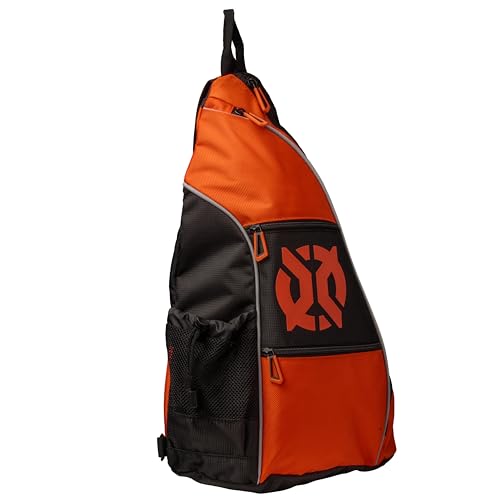 ONIX Pickleball Pro Team Sling Bag — Orange and Black with Adjustable Strap, Durable Construction, and Spacious Storage for All Your Pickleball Gear
