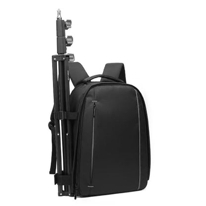 Camera SLR Bag Waterproof Large Capacity Shoulder Outdoor Photography Travel Backpack Camera Bag Case (Grey) - color: Grey