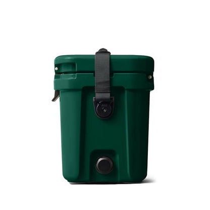 YETI Roadie 15 Hard Cooler with DoubleDuty Shoulder Strap - color: Black Forest Green