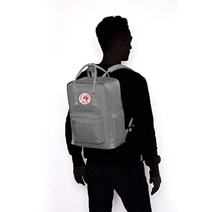 KALIDI Casual Laptop Backpack 15 Inches Classic Camping Rucksack Travel Outdoor Square Daypack College Hiking Gym Bag, Grey - color: Grey