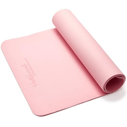 Hollywood Fashion Secrets Pink Yoga Mat Non Slip – Lightweight, Cushioned Exercise Mat for Home, Gym, Pilates, and Workout
