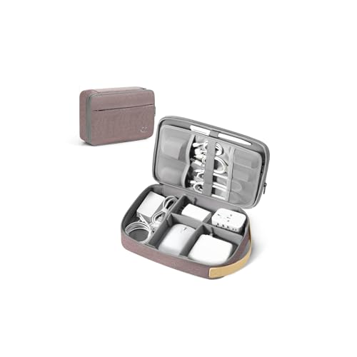 Travelkin Large Cord Organizer Travel, Electronic Organizer Travel Case, Expandable Cable Organizer Bag For Cords, Chargers Phone, Usbs, Tablet (Up to 10"), SD Card (Pink) - color: Pink, size: Large