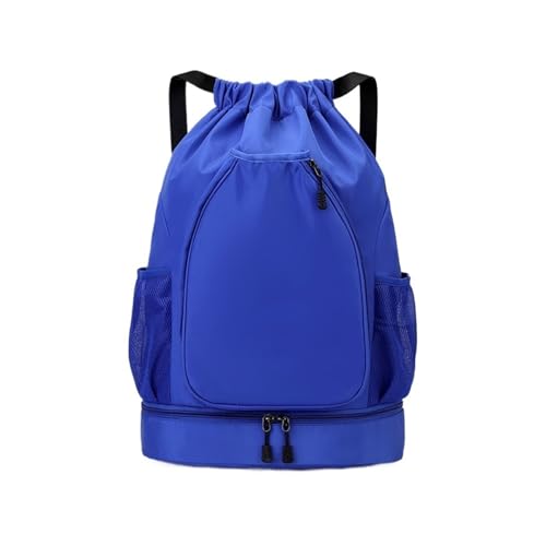Multifunctional sports bag, backpack, independent shoe compartment, can hold basketball, badminton and tennis(Royal Blue) - color: Royal Blue