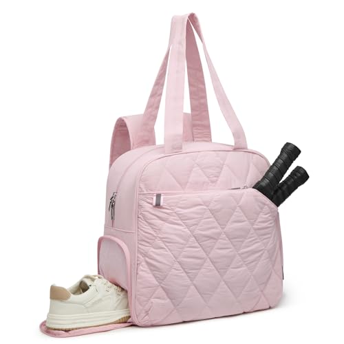 G4Free Pickleball Bag, Pickleball Backpack for Men and Women, Tote with Shoe Compartment and Waterproof Pocket - color: Pink