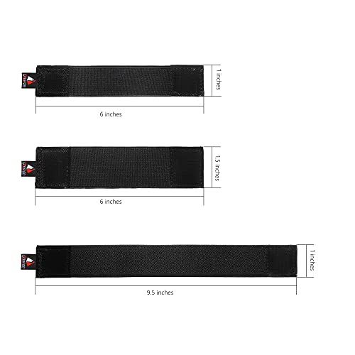 Pack of 3 Sizes Hook and Loop Straps/Fastener for Securing Items in the DSLR SLR Camera Backpack/Insert Bag/Video Bag