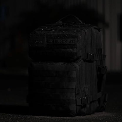 WOLFpak 25L Tactical Gym Backpack (Nightshade Edition) Durable 1000D Waterproof Oxford Material with MOLLE Webbing, Laptop Pocket & Dual Cup Holders - color: Nightshade Edition