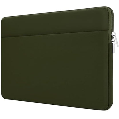 Laptop Sleeve Bag Compatible with 15 to 16 inches MacBook HP Dell Asus Acer Protective Case with Front Pocket Padded Computer Pouch Cover Protective for 15” to 16” Laptop, Green - color: Army Green, size: 15/16 inches