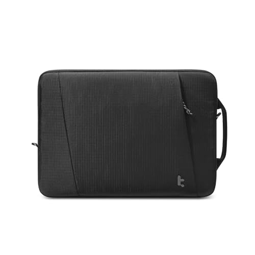 tomtoc Slim & 360° Protective Laptop Sleeve for 14-inch MacBook Pro M5 Pro/Max (2026) A3426 A3427 A3434, M4/M3/M2/M1 A3112 A3401 A3185, Water-Resistant Case with CornerArmor, Fits 13.8" Surface Laptop - color: Black, size: 14-inch for New MacBook Pro
