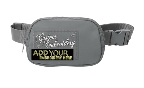 Tactical Gear bag Heavy Duty Duffel Gym bag/Tactical Backpack Custom Embroidered with your own text (Waist Bag - Grey) - color: Waist Bag - Grey